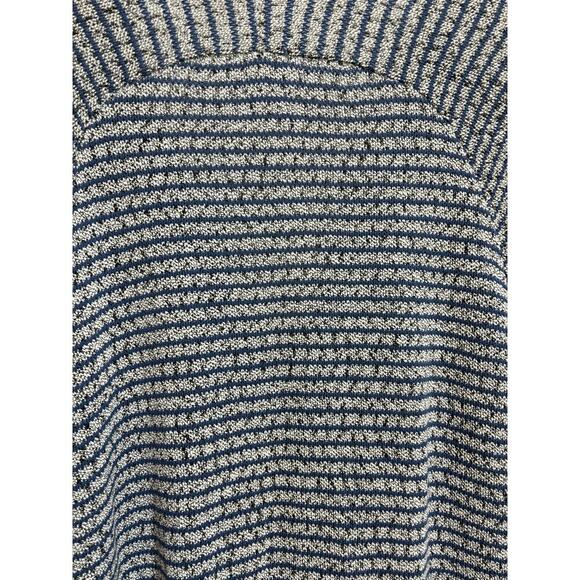 J. Jill Women M Blue/Gray Mixed Texture Longline Cardigan Workwear Casual - Picture 7 of 9